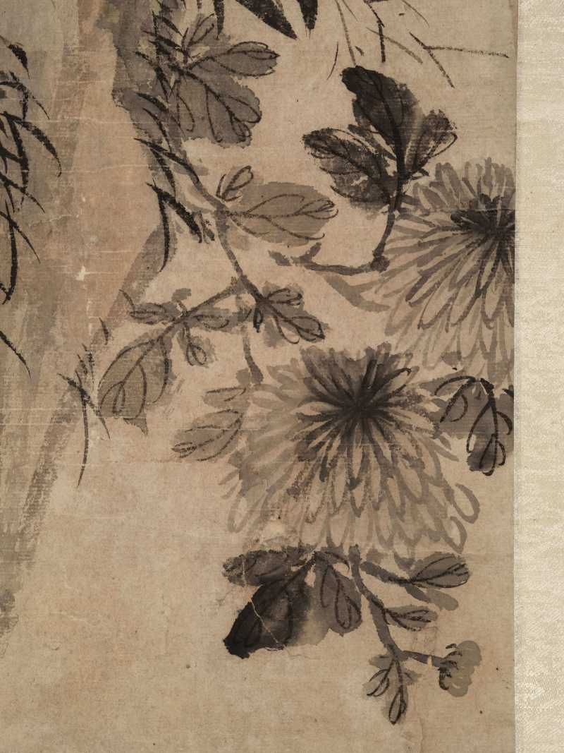 丙辰（1796年）作 方薰 竹菊图 - 图6