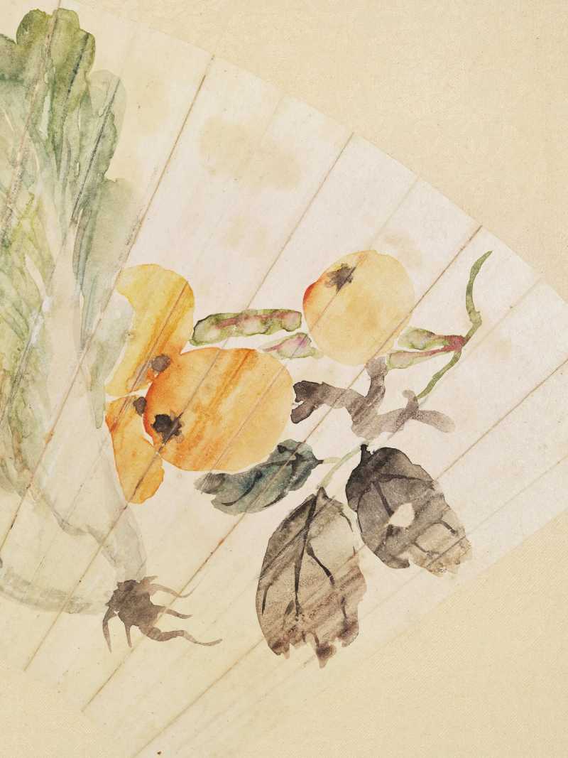 壬子（1852年）作 汤禄名 花果人物三帧 - 图10