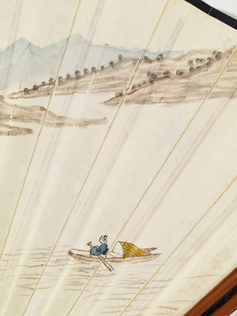 辛未（1931年）作 汤滌、黄山寿、金梦石 山水成扇两柄 - 图24