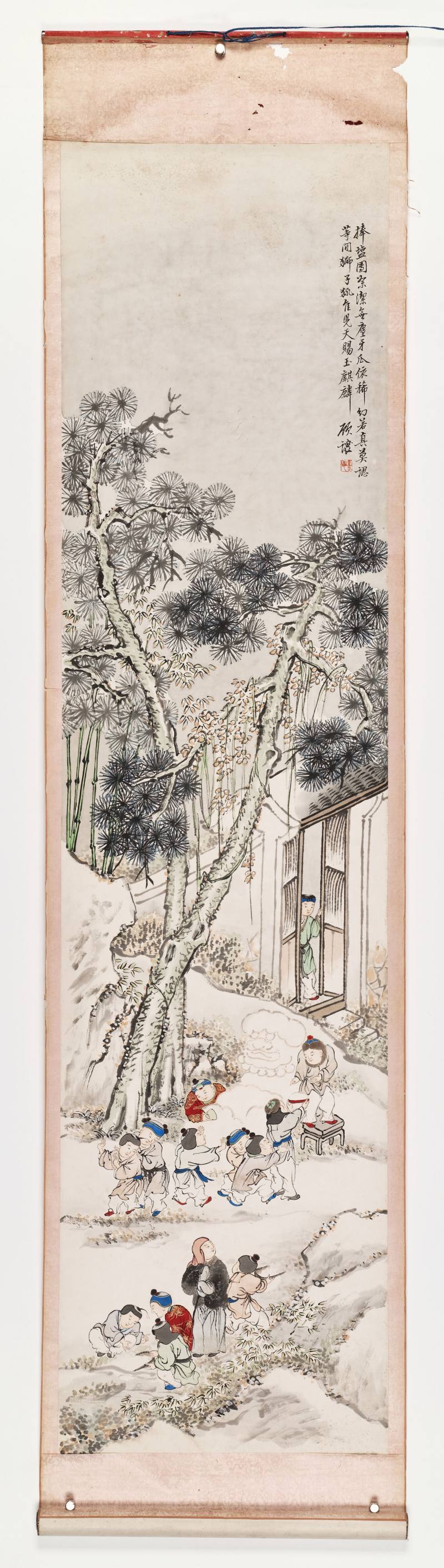 顾让 百子四屏 - 图44