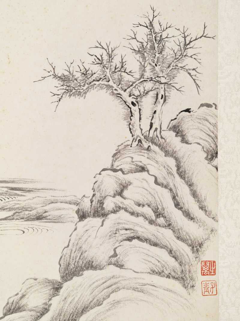 同治丙寅（1866年）作 张之万 墨笔山水册 - 图7
