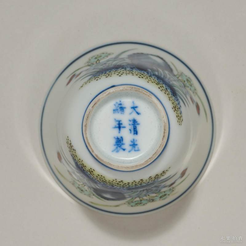 清光绪 斗彩水仙纹杯 - 图4