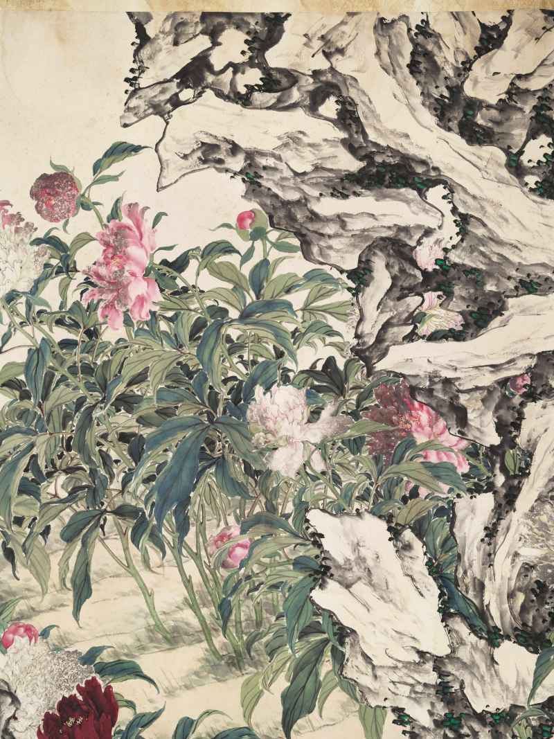 光绪甲辰（1904年）作 张兆祥 牡丹巨幅 - 图21