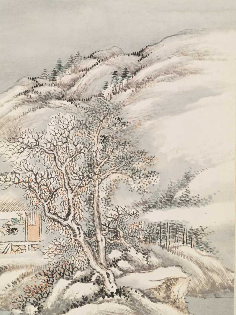辛亥（1919年）作 吴徵、顾颐 山水二帧 - 图4