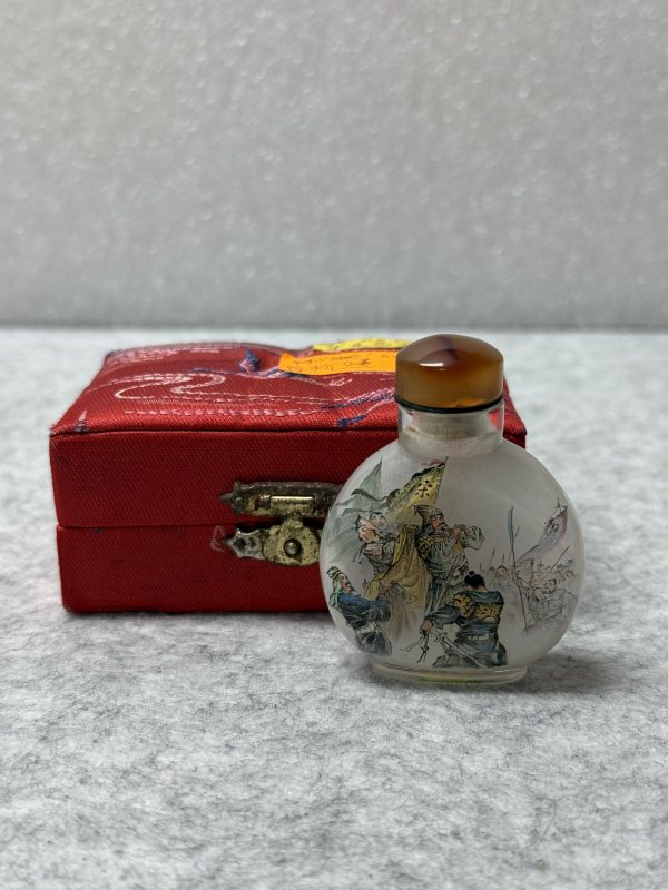 2004年 李克昌作 玻璃內繪“陳橋兵變”鼻煙壺 - 图2