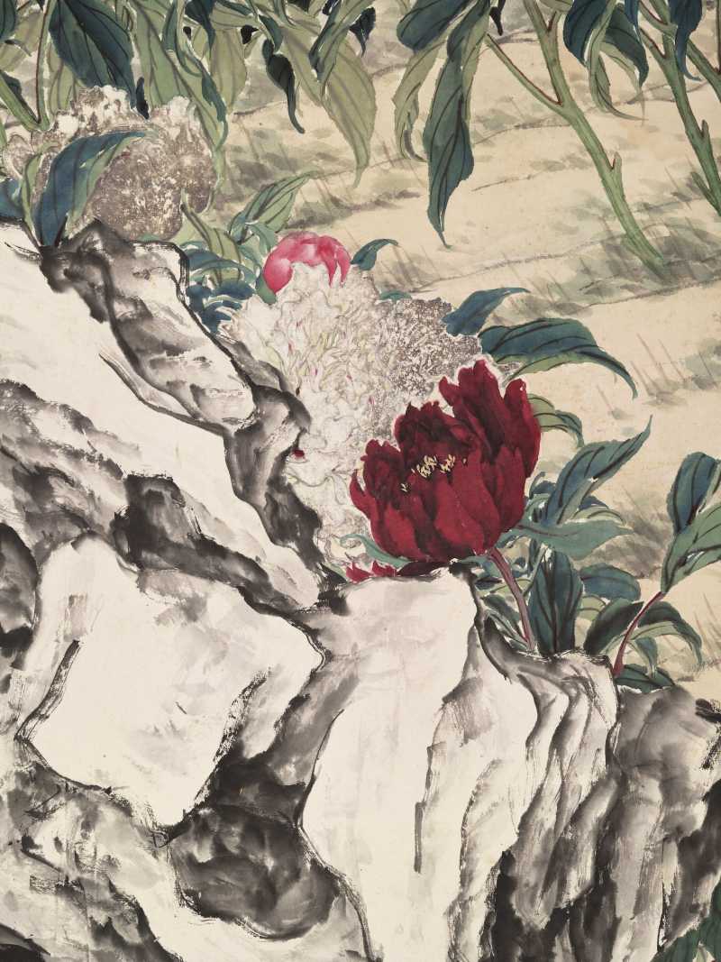 光绪甲辰（1904年）作 张兆祥 牡丹巨幅 - 图23