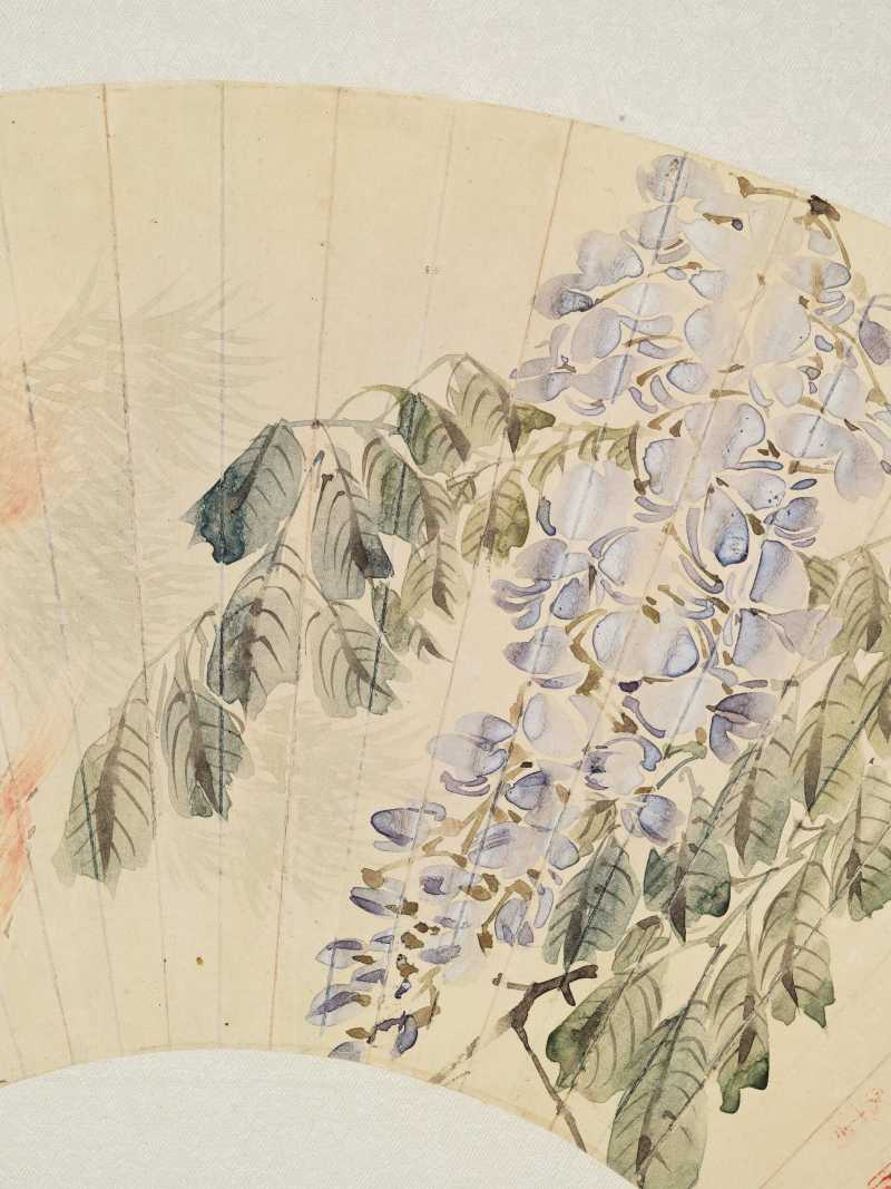 庚寅（1890年）、丙子（1876年）作 沙馥 人物花鸟五帧 - 图4