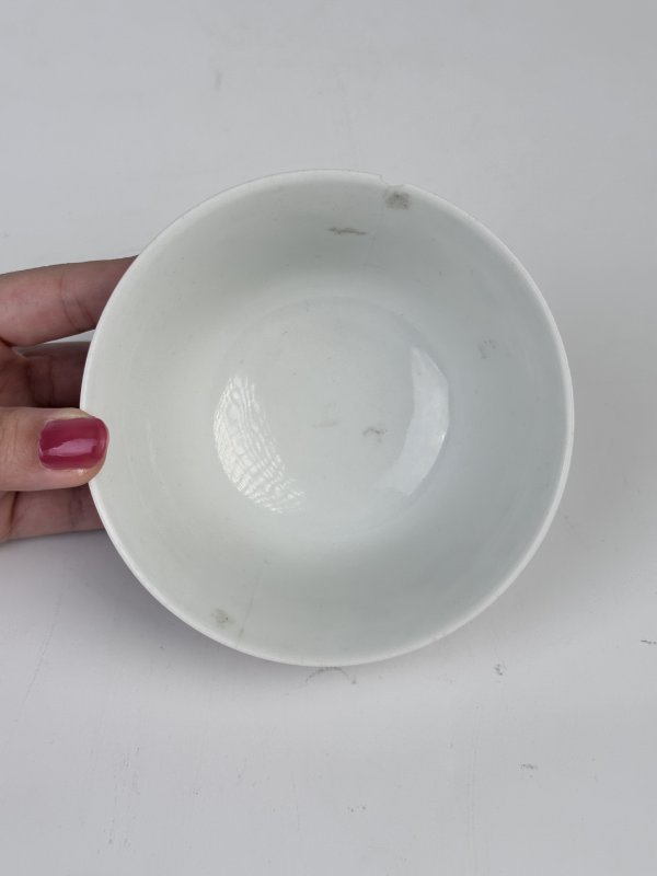 清晚期 清中晚期 青花粉彩花卉团兽纹茶碗 - 图7