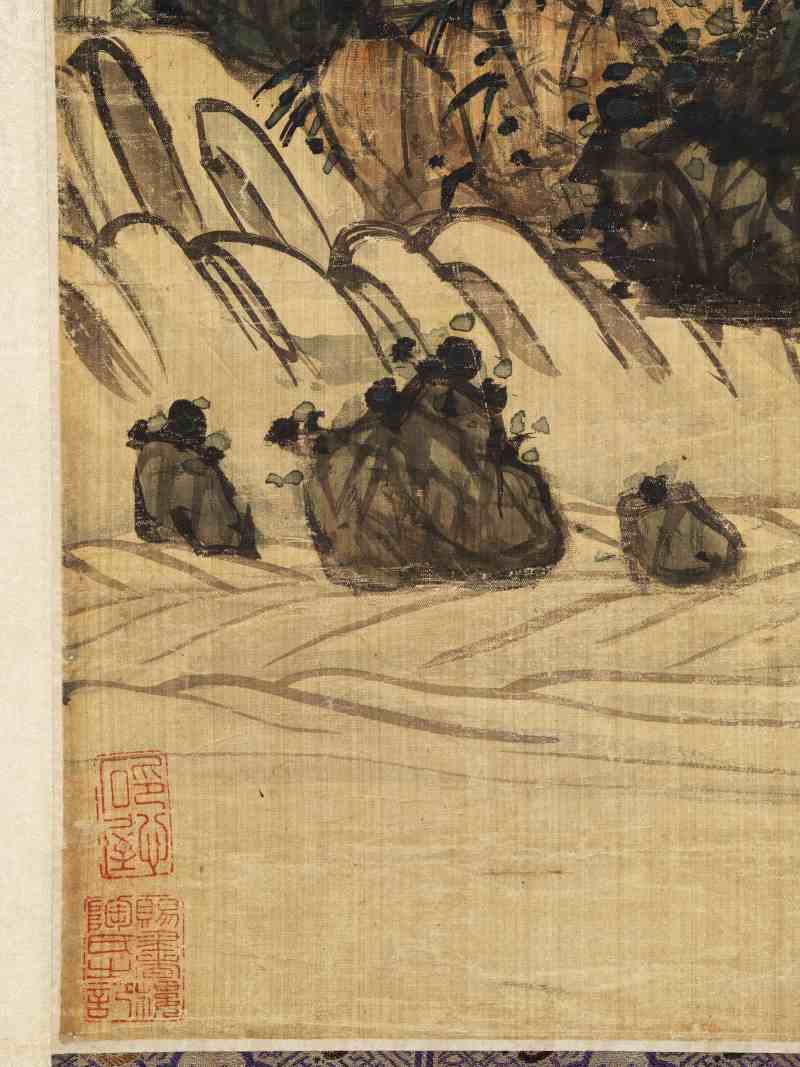 蓝瑛（款） 秋林话旧 - 图8