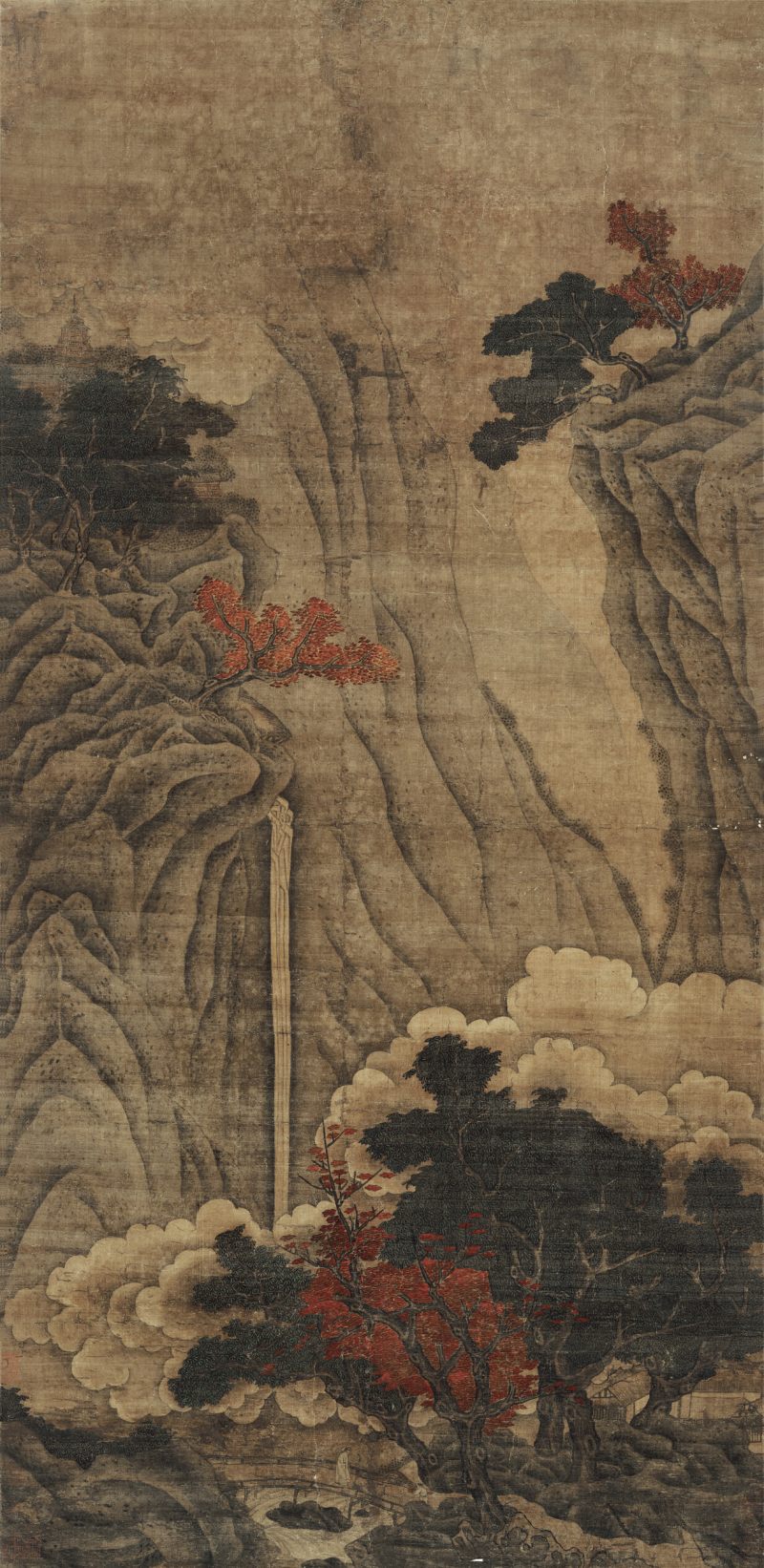 张僧繇（款） 秋山赏景图