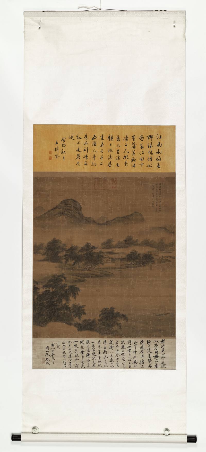 江参(款) 江南春雨图 - 图2