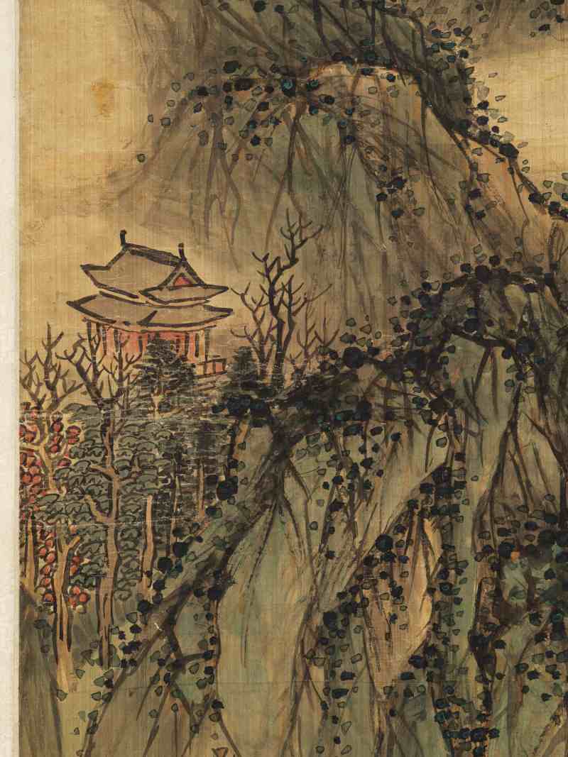 蓝瑛（款） 秋林话旧 - 图9