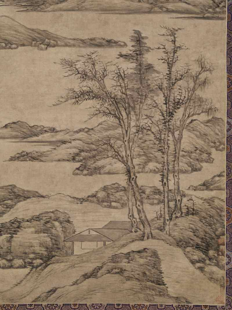 至正乙巳（1365年）作 倪瓒（款） 雅宜山斋图 - 图5