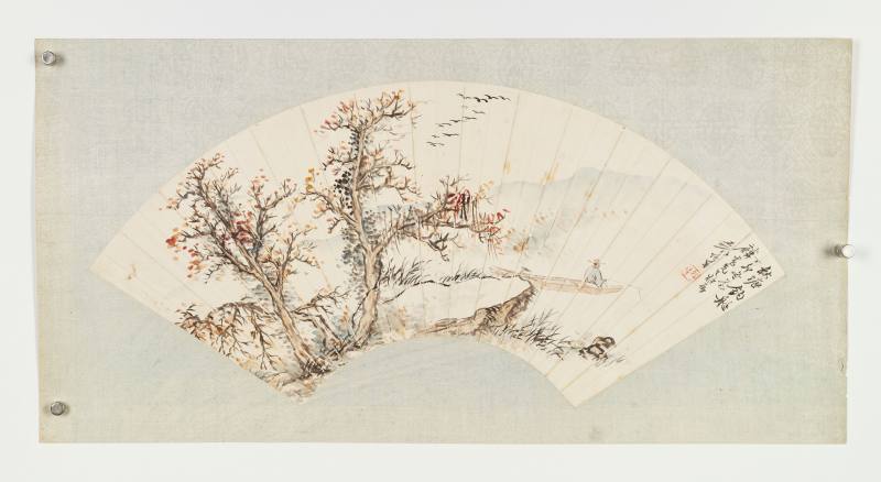 庚寅（1890年）、丁卯（1927年）作 任颐、袁培基、周镛 山水三帧 - 图2