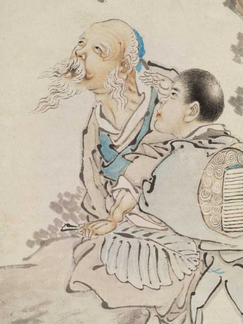 乙未（1895年）作 陆鹏 人物四屏 - 图10