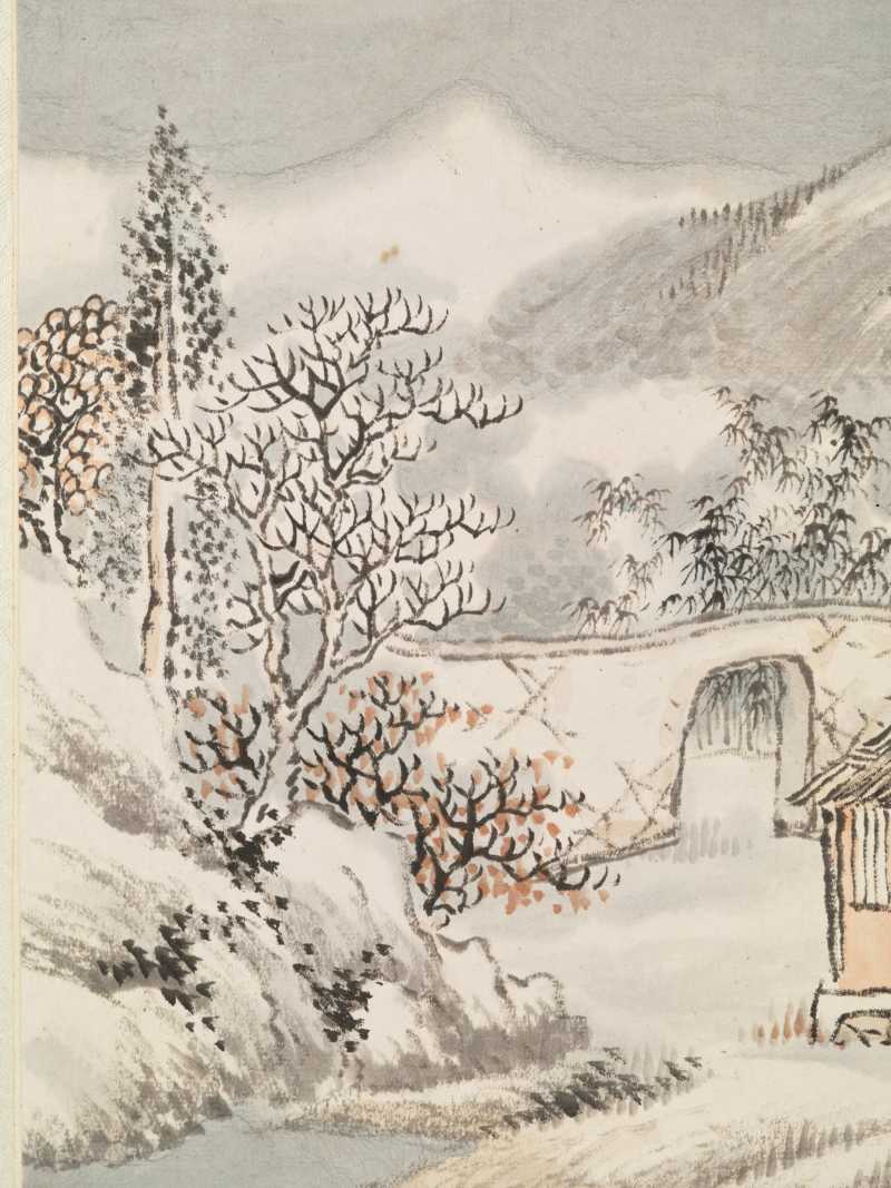 辛亥（1919年）作 吴徵、顾颐 山水二帧 - 图6