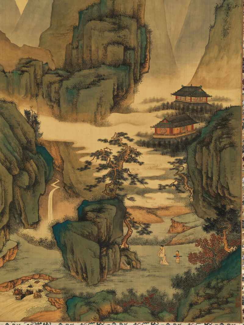 关槐（款） 仙山图 - 图4