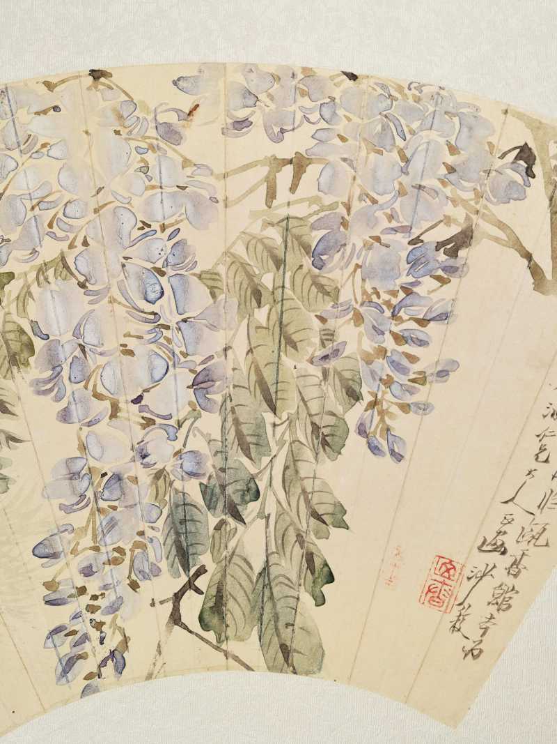 庚寅（1890年）、丙子（1876年）作 沙馥 人物花鸟五帧 - 图5