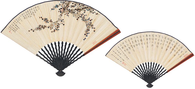 庚午（1930年）作 丁辅之 梅花·篆书《夏日杂咏》三首