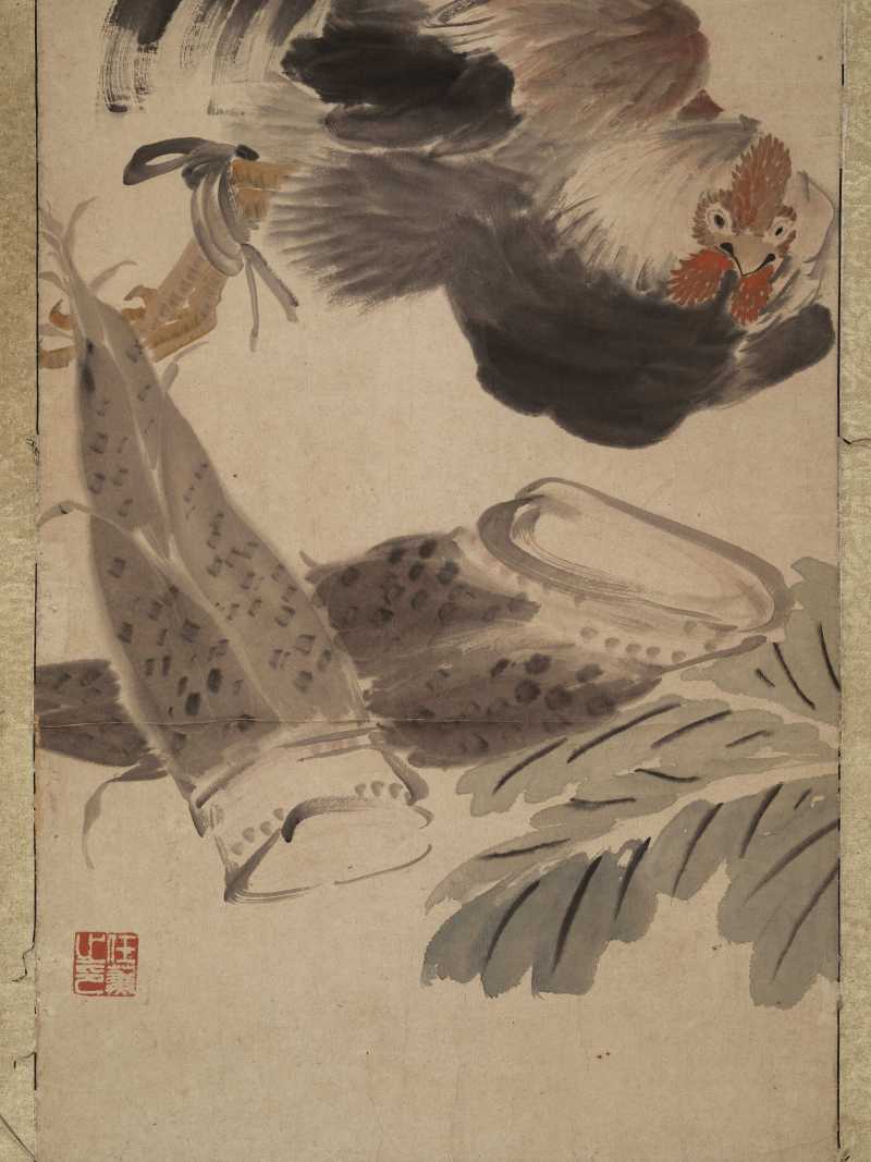任薰 花卉四屏 - 图18
