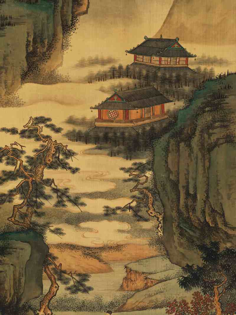 关槐（款） 仙山图 - 图5