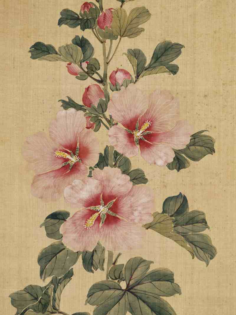 光绪丙午（1906年）作 慈禧（款） 花卉四屏 - 图4