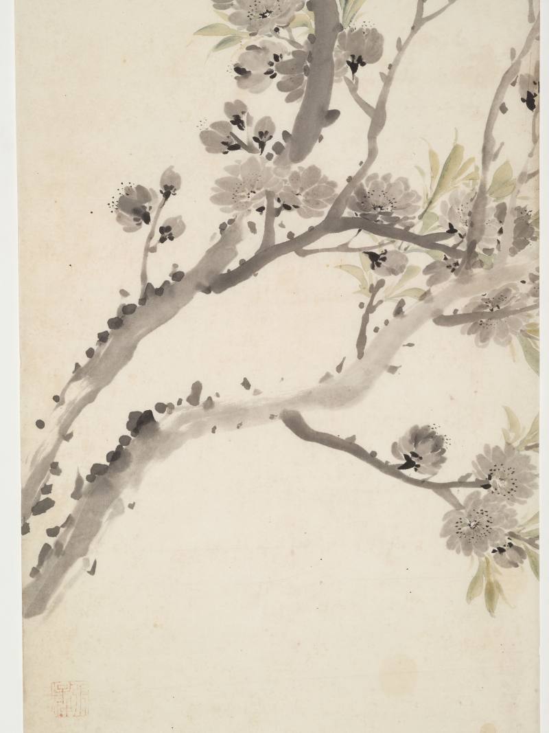 道光甲辰（1844年）作 张熊 桃花春艳 - 图8