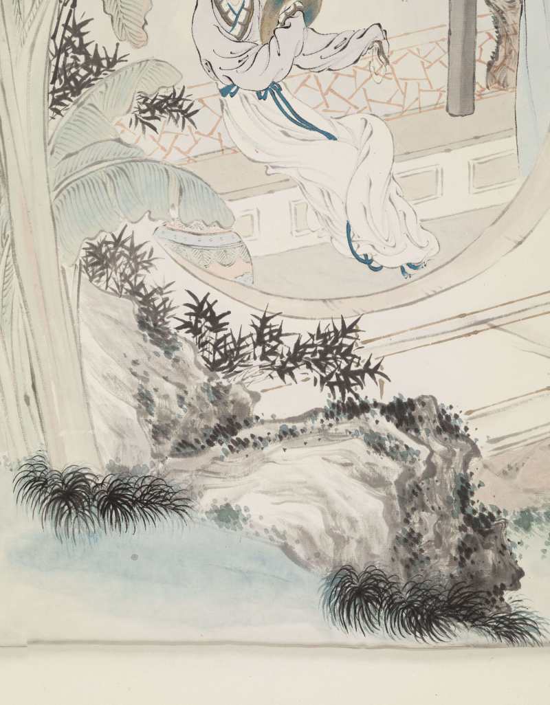光绪丁未（1907年）作 潘琳 蕉簾对镜 - 图6