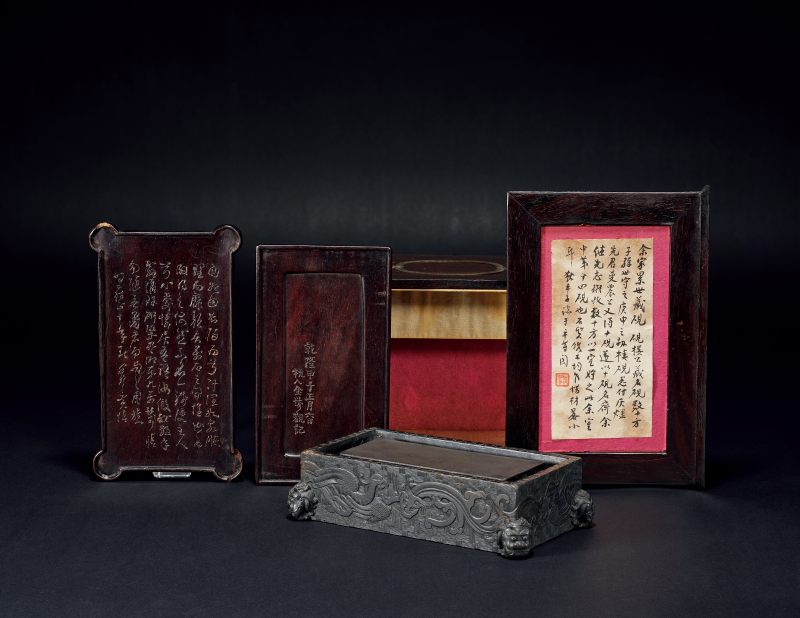 清 黃慎 金農款 石渠硯