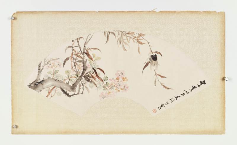 戊辰（1868年）、丙子（1876年）作 张熊 花鸟三帧 - 图2