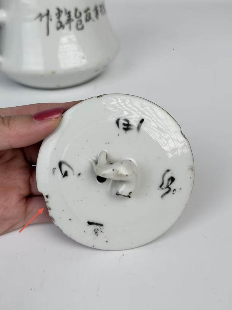 民国浅绛彩画花鸟茶壶 - 图9