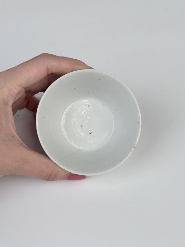 清雍正 墨彩山水纹马蹄杯 - 图7