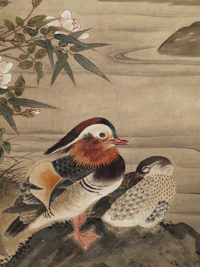 童衡（款） 梅雀鸳鸯 - 图10
