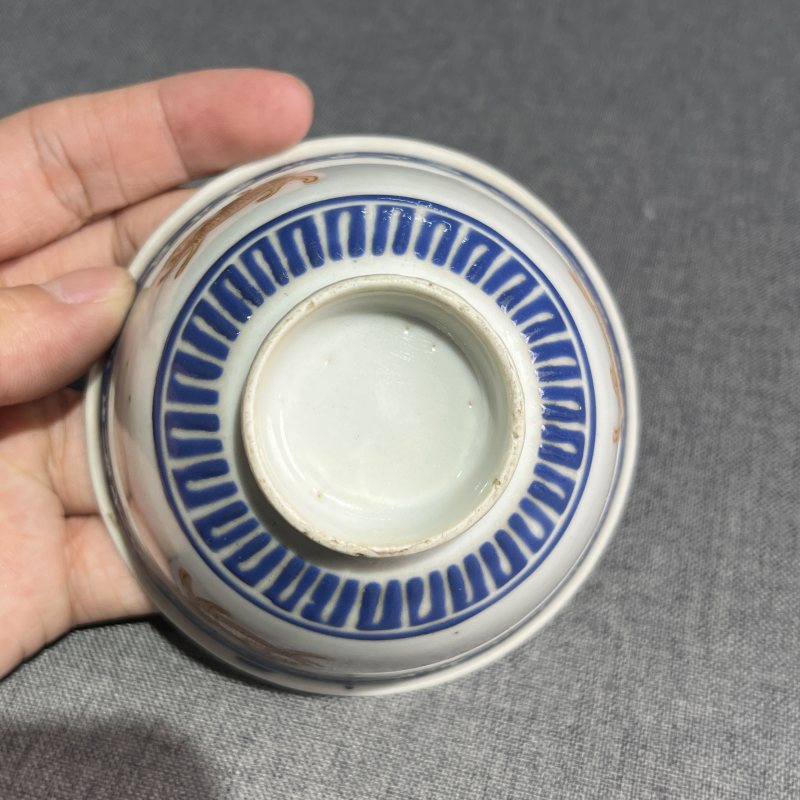 清乾隆粉彩狮子茶圆一对 - 图14