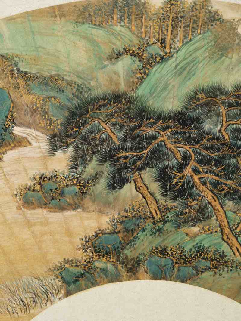 甲申（1944年）、丙戌（1946年）作 陈达、尤小云 山水二帧 - 图3