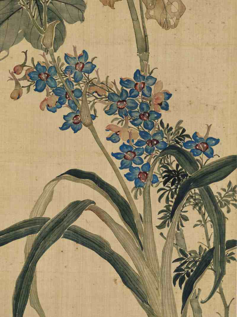 光绪丙午（1906年）作 慈禧（款） 花卉四屏 - 图7