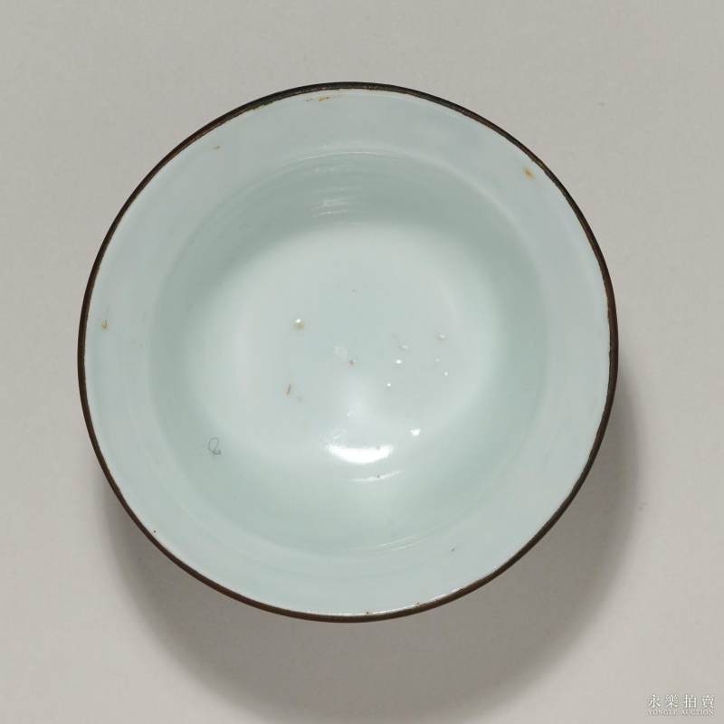 清晚期 青花狮子绣球草帽杯 - 图4