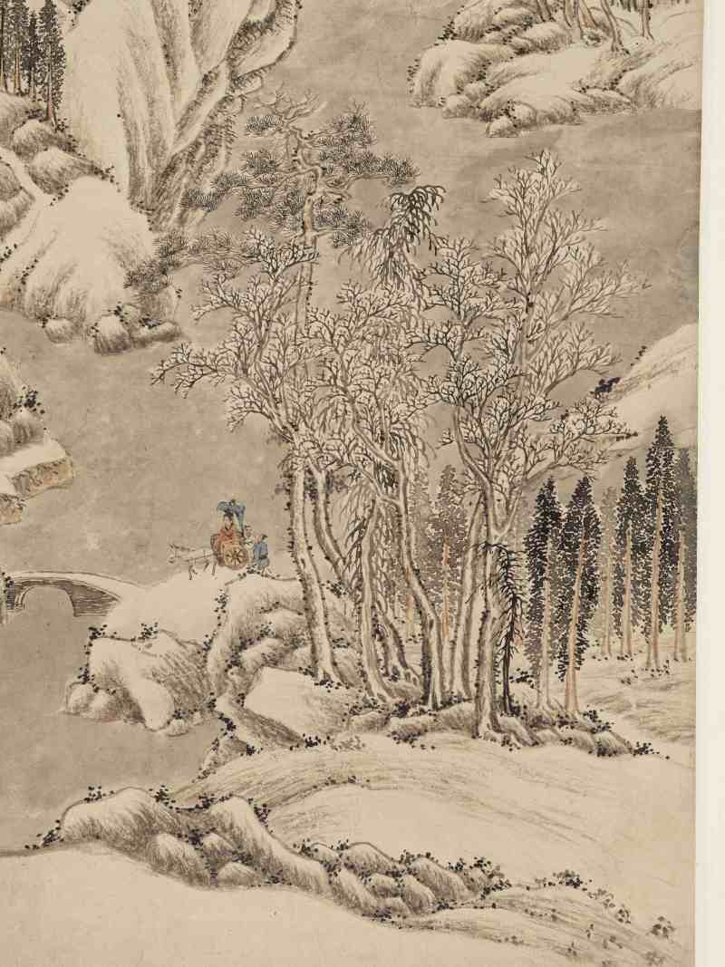 文伯仁（款） 雪岭行旅 - 图3