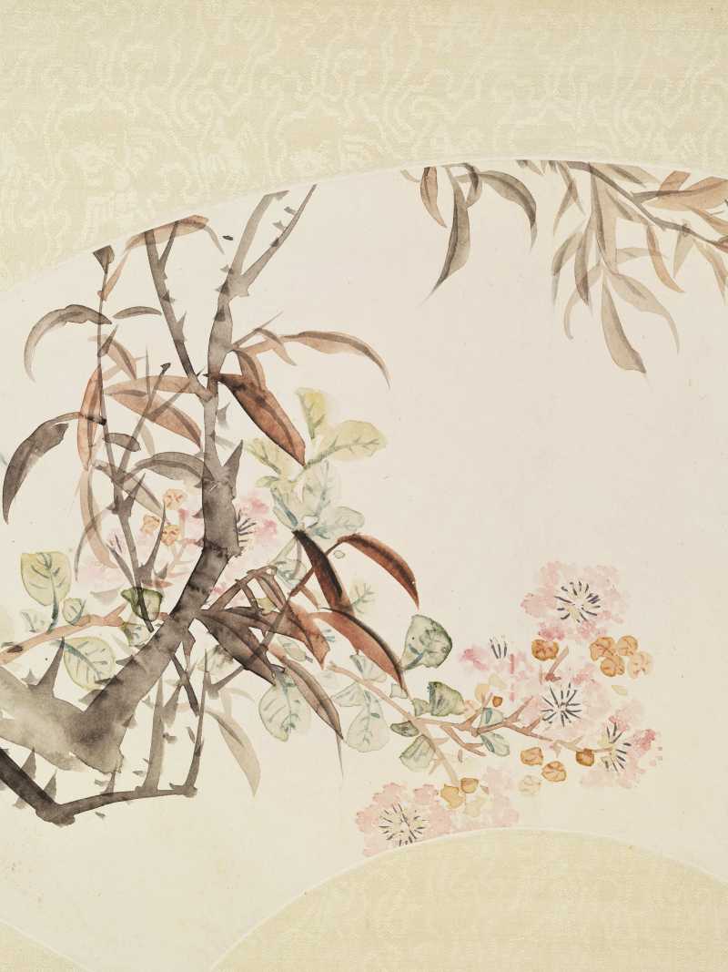 戊辰（1868年）、丙子（1876年）作 张熊 花鸟三帧 - 图4