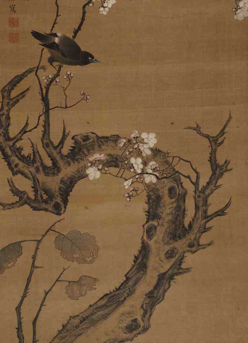 朱英 梅花小雀 - 图3