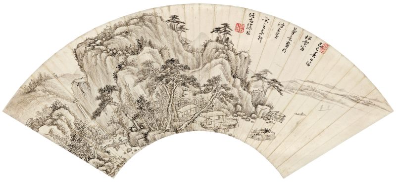 己巳（1689年）作 徐枋（款） 清江访友