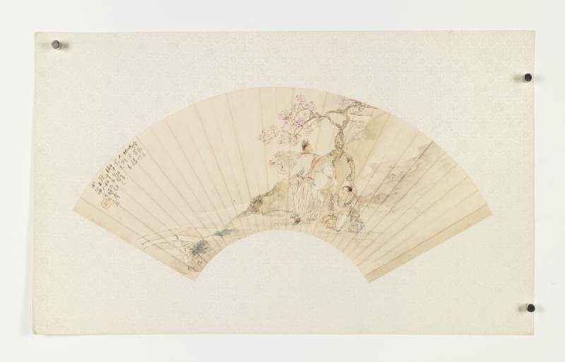 丙申（1896年）、甲子（1864年）作 沈心海、王礼 花鸟人物二帧 - 图8