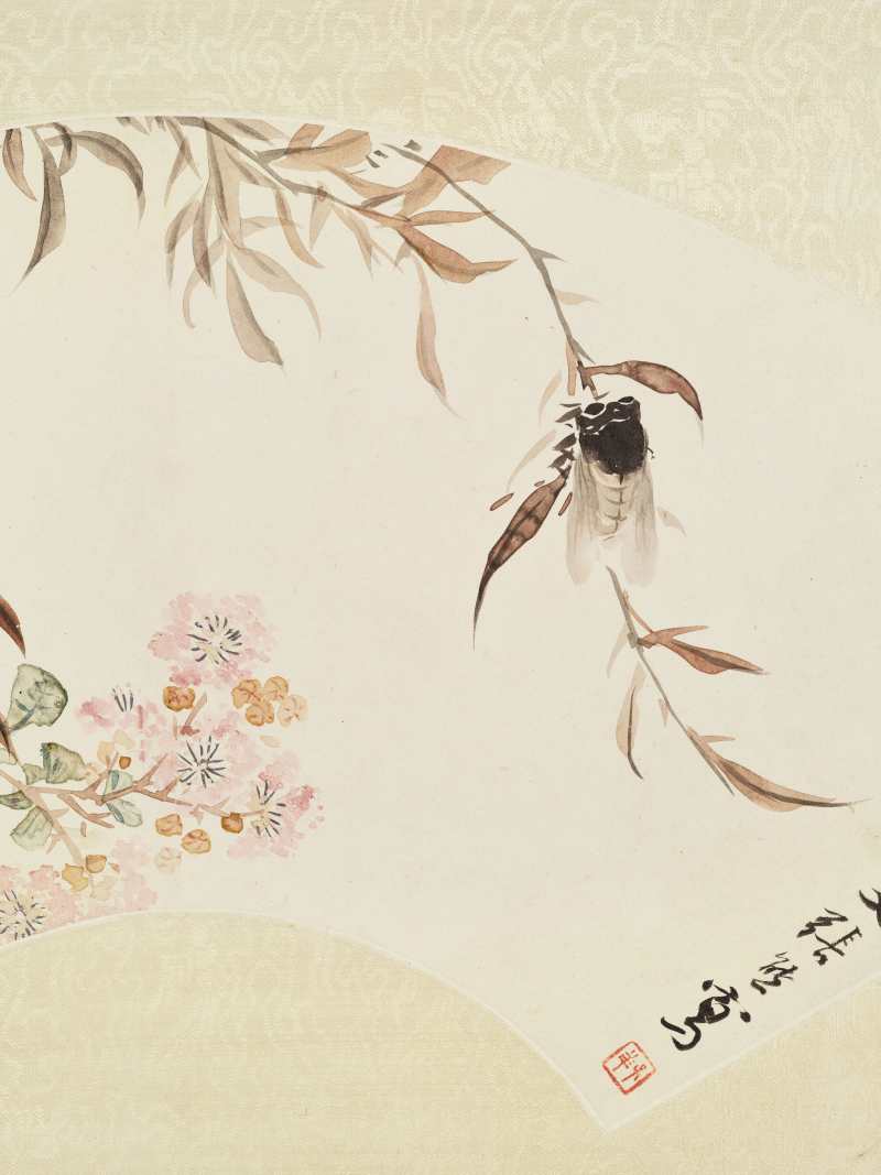 戊辰（1868年）、丙子（1876年）作 张熊 花鸟三帧 - 图5