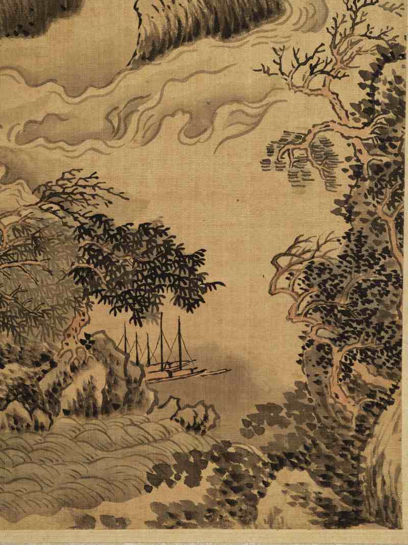 张僧繇（款） 秋山赏景图 - 图5