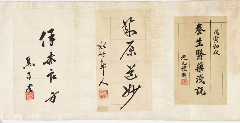 戊寅（1938年）作 金息侯、赵元礼等 诸家为名医王静斋题签卷 - 图4