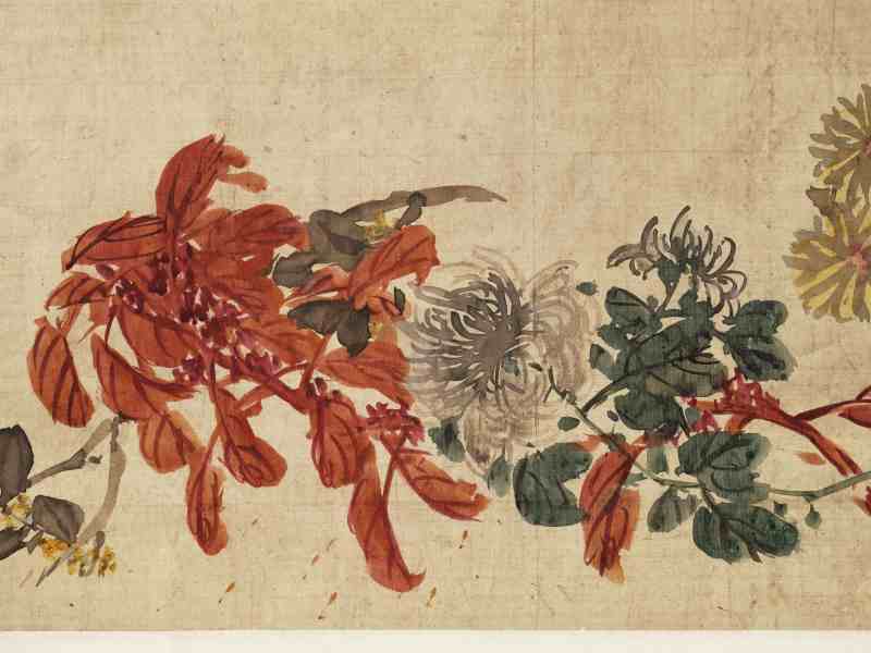 1737年作 黄慎（款） 花卉卷 - 图14