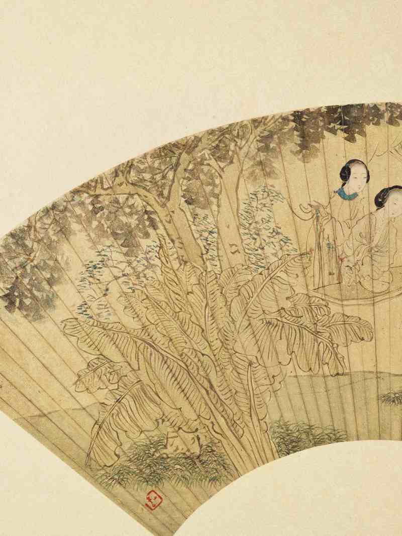 庚寅（1890年）、丙子（1876年）作 沙馥 人物花鸟五帧 - 图9
