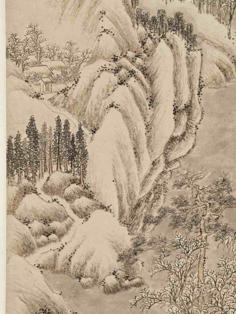文伯仁（款） 雪岭行旅 - 图5