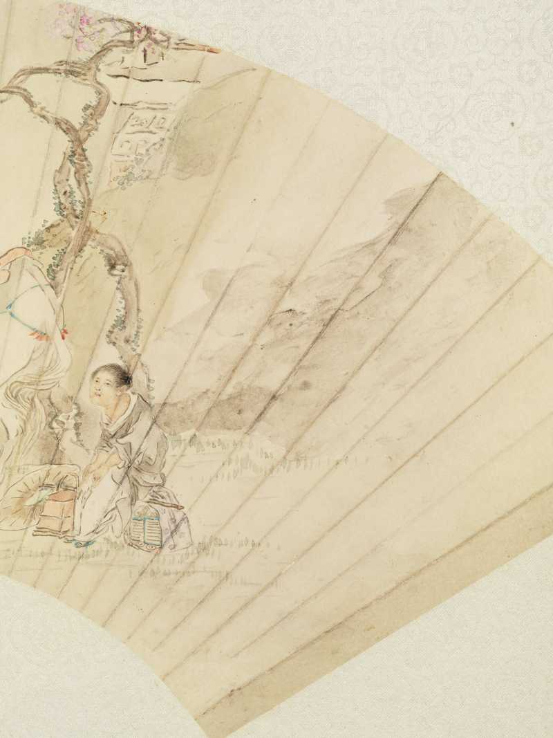 丙申（1896年）、甲子（1864年）作 沈心海、王礼 花鸟人物二帧 - 图10