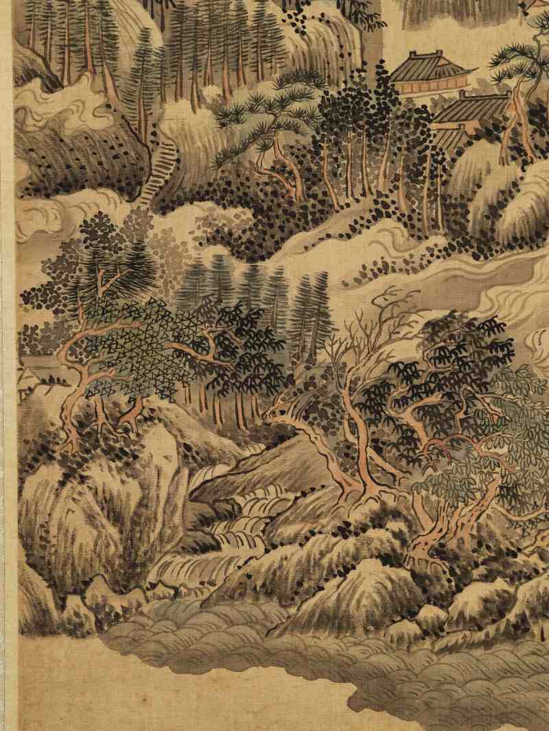 张僧繇（款） 秋山赏景图 - 图6